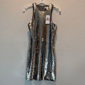 Michael Kors Silver Sequin Dress